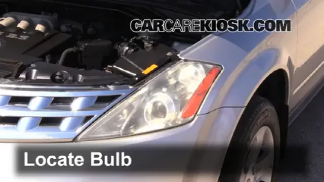 2003 Nissan Murano SE 3.5L V6 Lights Headlight (replace bulb)